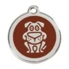Red Dingo Stainless Steel Engraved Dog Tag Dog Brown -PetJoy Shop 01 DG BR LG