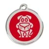 Red Dingo Stainless Steel Engraved Dog Tag Dog Red -PetJoy Shop 01 DG RE LG