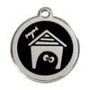 Red Dingo Stainless Steel Engraved Dog Tag Dog House Black -PetJoy Shop 01 DH BB LG