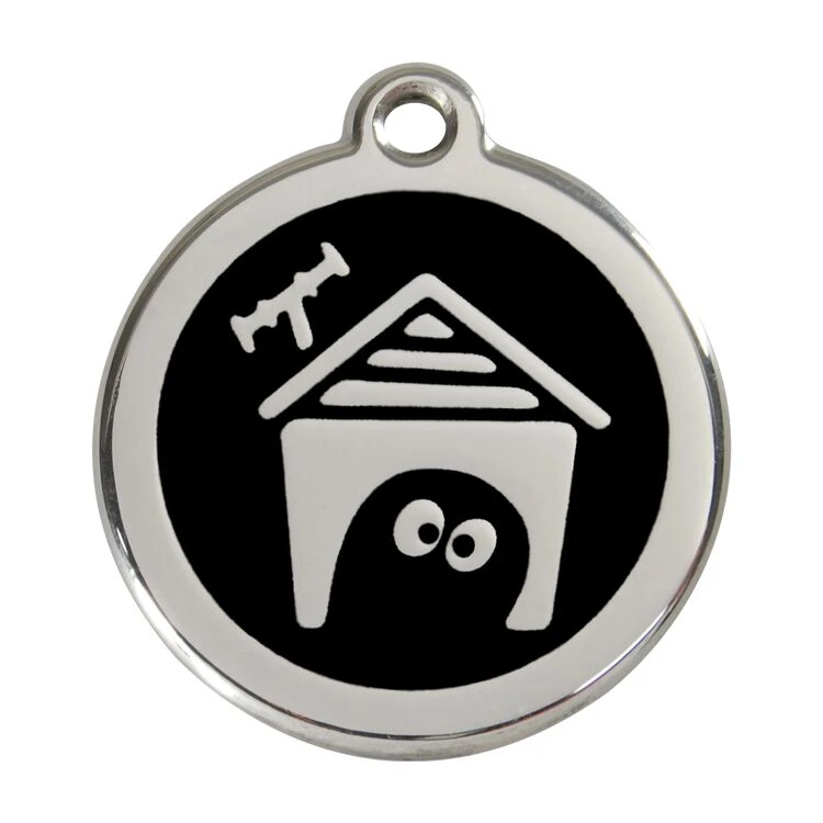 Red Dingo Stainless Steel Engraved Dog Tag Dog House Black 3 Red Dingo Stainless Steel Engraved Dog Tag Dog House Black