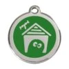 Red Dingo Stainless Steel Engraved Dog Tag Dog House Green -PetJoy Shop 01 DH GR LG