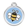 Red Dingo Stainless Steel Engraved Dog Tag Bumble Bee Light Blue -PetJoy Shop 01 EL LB LG