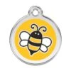 Red Dingo Stainless Steel Engraved Dog Tag Bumble Bee Yellow 1 Red Dingo Stainless Steel Engraved Dog Tag Bumble Bee Yellow -PetJoy Shop 01 EY YE LG
