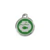 Red Dingo Stainless Steel Engraved Cat Tag Fish Bowl Green -PetJoy Shop 01 FB GR SM