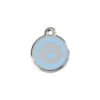 Red Dingo Stainless Steel Engraved Cat Tag Fish Bowl Light Blue 1 Red Dingo Stainless Steel Engraved Cat Tag Fish Bowl Light Blue -PetJoy Shop 01 FB LB SM