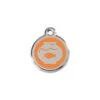 Red Dingo Stainless Steel Engraved Cat Tag Fish Bowl Orange 2 Red Dingo Stainless Steel Engraved Cat Tag Fish Bowl Orange -PetJoy Shop 01 FB OR SM