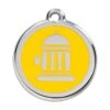 Red Dingo Stainless Steel Engraved Dog Tag Fire Hydrant Yellow 2 Red Dingo Stainless Steel Engraved Dog Tag Fire Hydrant Yellow -PetJoy Shop 01 FH YE LG