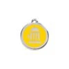 Red Dingo Stainless Steel Engraved Cat Tag Fire Hydrant Yellow -PetJoy Shop 01 FH YE SM
