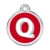 Red Dingo Stainless Steel Engraved Dog Tag Alphabet Tag Letter Q Red 2 Red Dingo Stainless Steel Engraved Dog Tag Alphabet Tag Letter Q Red -PetJoy Shop 01 JQ RE LG