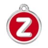 Red Dingo Stainless Steel Engraved Dog Tag Alphabet Tag Letter Z Red -PetJoy Shop 01 JZ RE LG