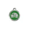 Red Dingo Stainless Steel Engraved Cat Tag Kitten Green -PetJoy Shop 01 KT GR SM