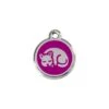 Red Dingo Stainless Steel Engraved Cat Tag Kitten Purple -PetJoy Shop 01 KT PU SM