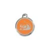 Red Dingo Stainless Steel Engraved Cat Tag Mouse Orange 2 Red Dingo Stainless Steel Engraved Cat Tag Mouse Orange -PetJoy Shop 01 MS OR SM