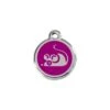 Red Dingo Stainless Steel Engraved Cat Tag Mouse Purple -PetJoy Shop 01 MS PU SM