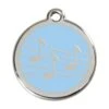 Red Dingo Stainless Steel Engraved Dog Tag Music Light Blue 1 Red Dingo Stainless Steel Engraved Dog Tag Music Light Blue -PetJoy Shop 01 MU LB LG