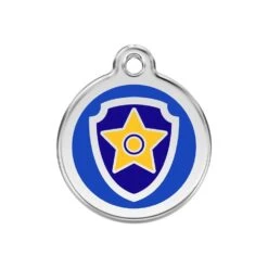 Red Dingo Stainless Steel Engraved Dog Tag Nickelodeon Paw Patrol Chase Navy MED