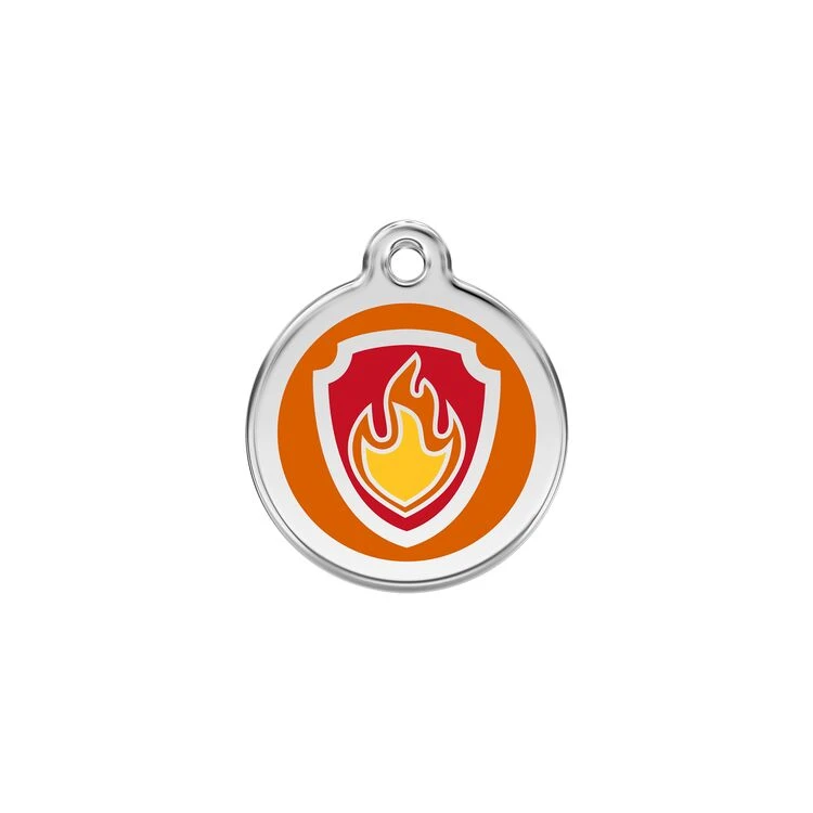 Red Dingo Stainless Steel Engraved Dog Tag Nickelodeon Paw Patrol Marshall Tag Orange SML 3 Red Dingo Stainless Steel Engraved Dog Tag Nickelodeon Paw Patrol Marshall Tag Orange SML