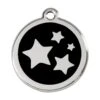 Red Dingo Stainless Steel Engraved Dog Tag Stars Black 1 Red Dingo Stainless Steel Engraved Dog Tag Stars Black -PetJoy Shop 01 ST BB LG