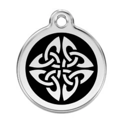 Red Dingo Stainless Steel Engraved Dog Tag Tribal Arrows Black