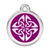 Red Dingo Stainless Steel Engraved Dog Tag Tribal Arrows Purple -PetJoy Shop 01 TA PU LG