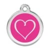 Red Dingo Stainless Steel Engraved Dog Tag Tribal Heart Hot Pink 2 Red Dingo Stainless Steel Engraved Dog Tag Tribal Heart Hot Pink -PetJoy Shop 01 TH HP LG