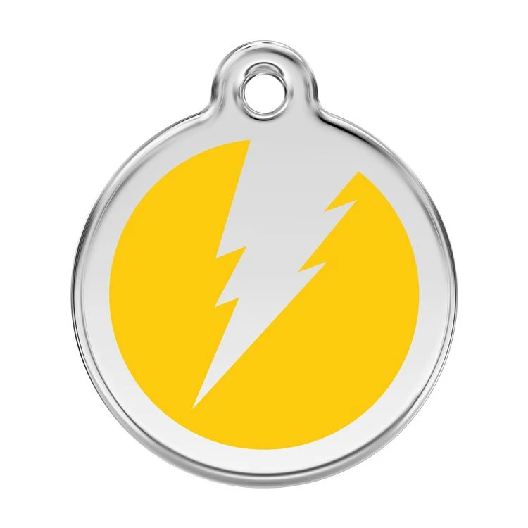 Red Dingo Stainless Steel Engraved Dog Tag Flash Yellow 3 Red Dingo Stainless Steel Engraved Dog Tag Flash Yellow