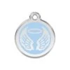 Red Dingo Stainless Steel Engraved Dog Tag Angel Wings Light Blue -PetJoy Shop 01 aw lb me
