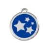 Red Dingo Stainless Steel Engraved Dog Tag Stars Navy -PetJoy Shop 01 st db me