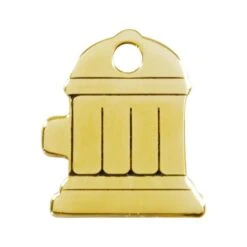 Red Dingo Engraved Brass Dog Tag Fire Hydrant