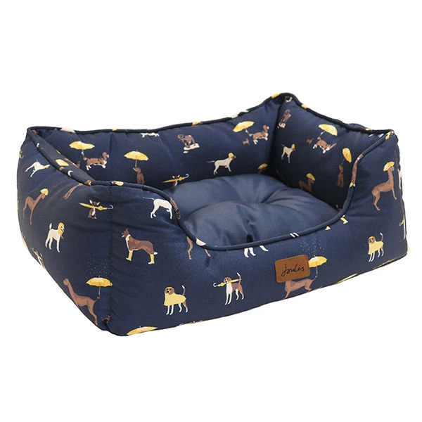 Joules Dog Print Square Dog Bed 3 Joules Dog Print Square Dog Bed