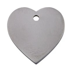 Red Dingo Titanium Engraved Dog Tag Heart