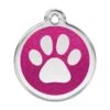 Red Dingo Glitter Engraved Dog Tag Paw Print Hot Pink 1 Red Dingo Glitter Engraved Dog Tag Paw Print Hot Pink -PetJoy Shop 0X PP HP LG