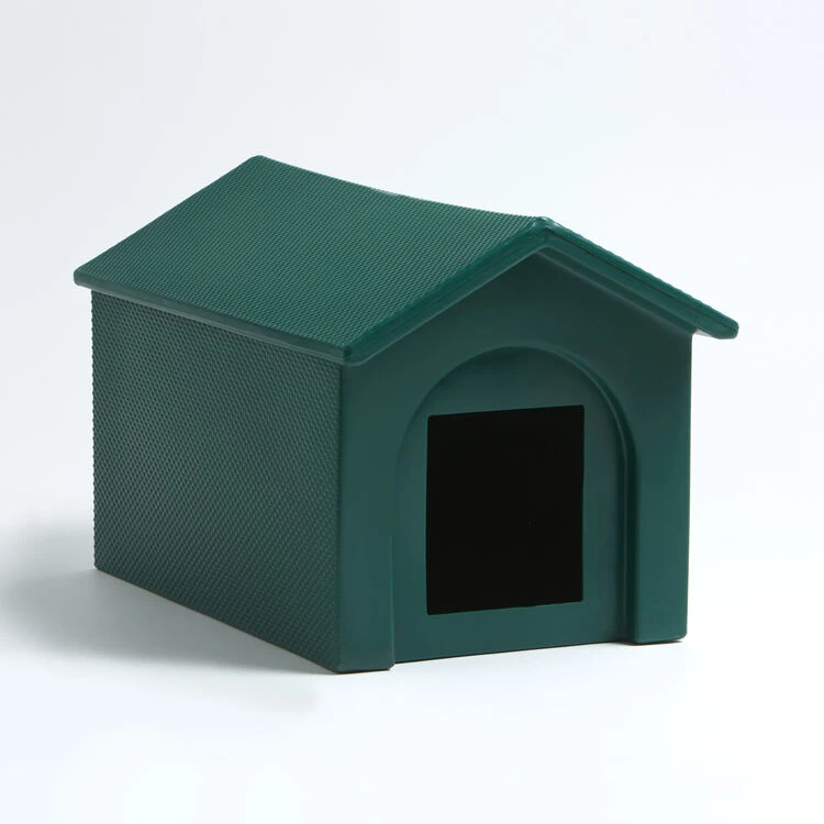 Katden Kitty Kottage Outdoor Cat Shelter - Dark Green 3 Katden Kitty Kottage Outdoor Cat Shelter - Dark Green