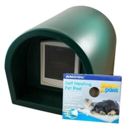 Mr Snugs KatDen Outdoor Cat Kennel/Shelter - Dark Green (Various Options) -PetJoy Shop 1231022046kat den greenpad door