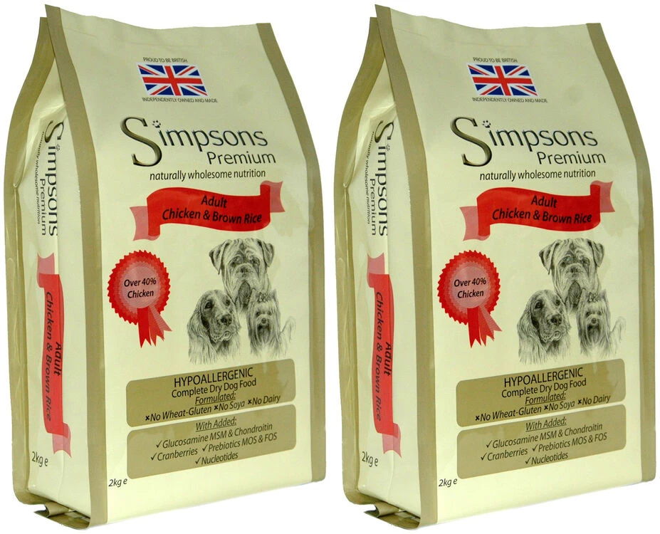 Simpsons Premium Adult Chicken & Brown Rice Dry Dog Food 4 Simpsons Premium Adult Chicken & Brown Rice Dry Dog Food - Image 2