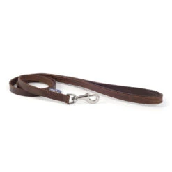 Ancol Vintage Leather Padded Lead Chestnut Brown