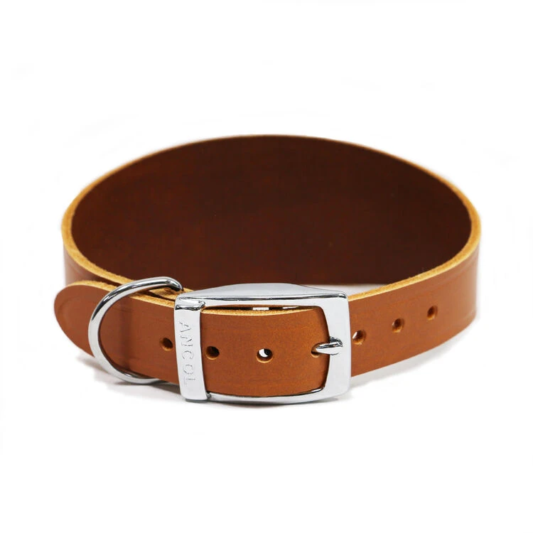 Ancol Heritage Tan Leather Greyhound Dog Collar - 34-43cm 3 Ancol Heritage Tan Leather Greyhound Dog Collar - 34-43cm
