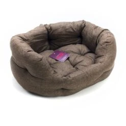 Great&Small Brown Tweed Fibre Slumber Dog Bed