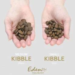 Eden 80/20 Country Cuisine Medium Kibble -PetJoy Shop 15 kibble size comparison