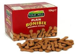 Fold Hill Bonibix Plain Wheatmeal Large Dog Biscuit Bones - 10kg