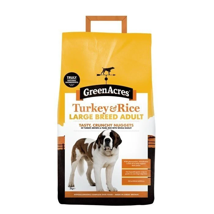 GreenAcres Large Breed Adult Turkey & Rice 3 GreenAcres Large Breed Adult Turkey & Rice