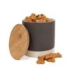 Great&Small Grey Stoneware Dog Treat Jar With Bamboo Lid