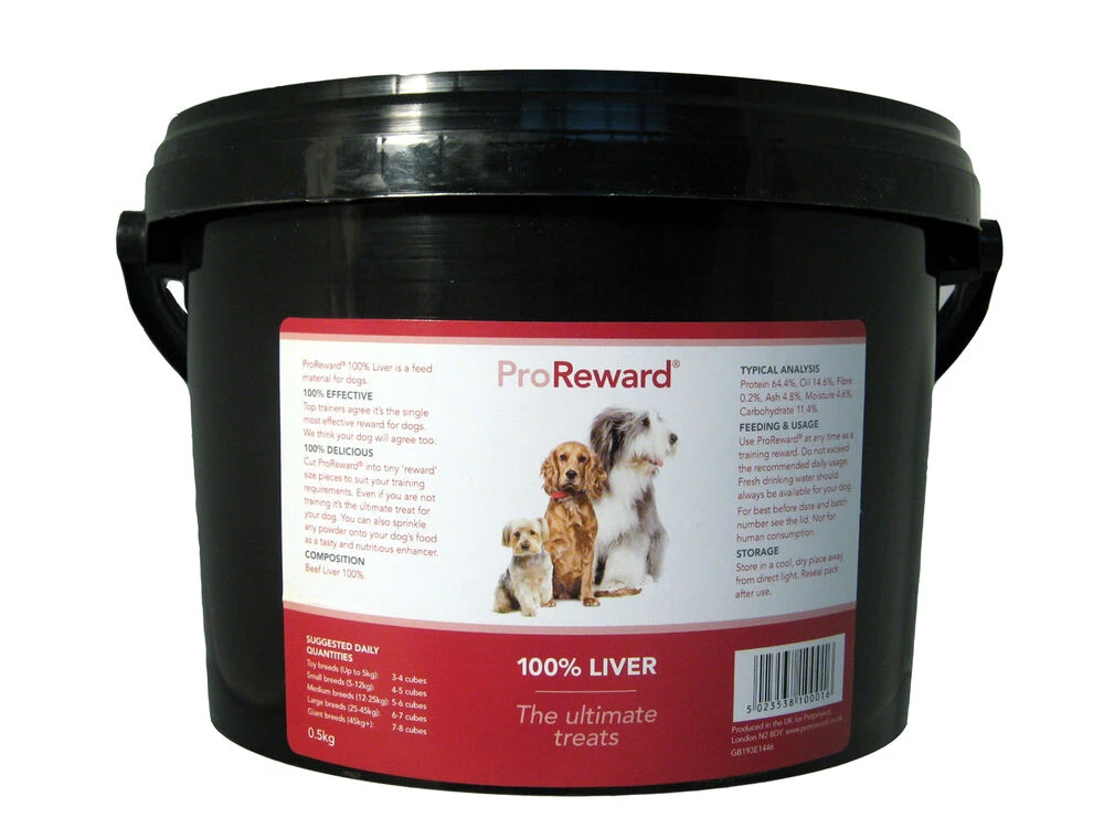 Thrive Proreward 100% Liver Dog Treats Bulk Tub 500g 3 Thrive Proreward 100% Liver Dog Treats Bulk Tub 500g