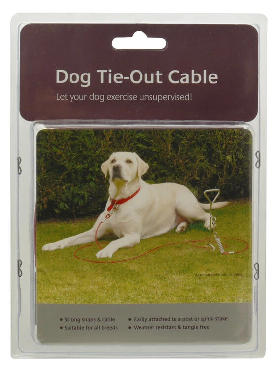 Rosewood Dog Tie-out Cable 30ft 3 Rosewood Dog Tie-out Cable 30ft
