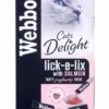 85 X Webbox Cats Delight Lick-e-lix Cat Treats Salmon 15g 1 85 X Webbox Cats Delight Lick-e-lix Cat Treats Salmon 15g -PetJoy Shop 33447