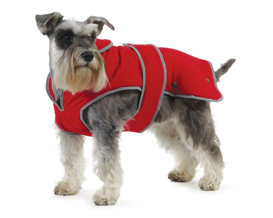 Muddy Paws Stormguard With Fleece Lining Dog Coat In Red 3 Muddy Paws Stormguard With Fleece Lining Dog Coat In Red