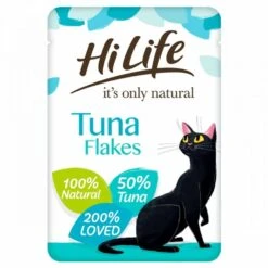 18 X HiLife Its Only Natural Cat Pouch Tuna Flakes 70g