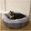 Rosewood 40 Winks Tweed And Plush Cat Bed 2 Rosewood 40 Winks Tweed And Plush Cat Bed -PetJoy Shop 42723