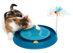 Catit Play Circuit Ball Toy With Massager Blue -PetJoy Shop 43001 circuit ball toy catnip massager heroshot