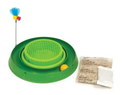 Catit Play Circuit Ball Toy With Grass Green -PetJoy Shop 43002 circuit ball toy cat grass productshot wi